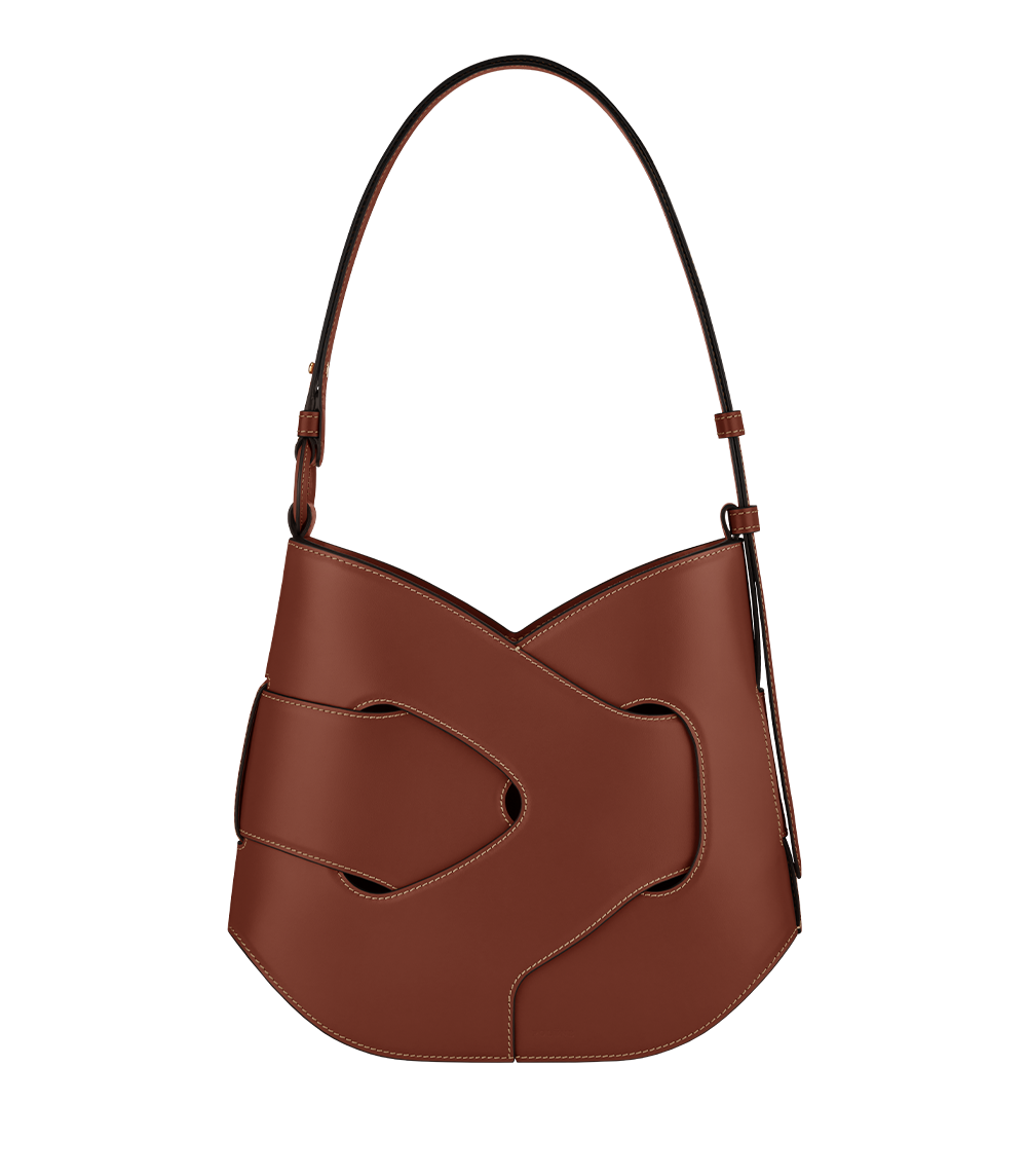 Polene Nodde Hobo Smooth Cognac