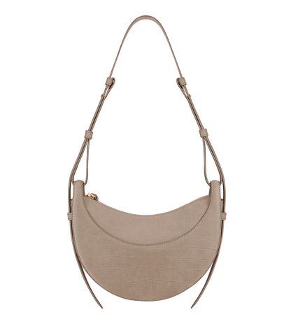 Polene Numero Dix Crocodile Nubuck Taupe