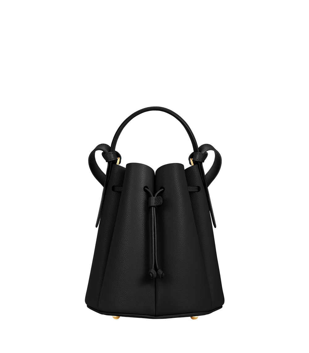 Polene Numero Huit Mini Textured Black