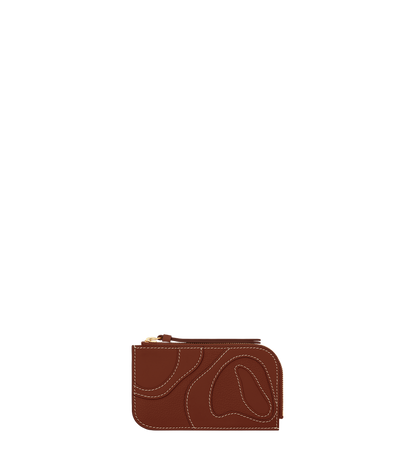 Polene Atla Card Holder Duo Cognac