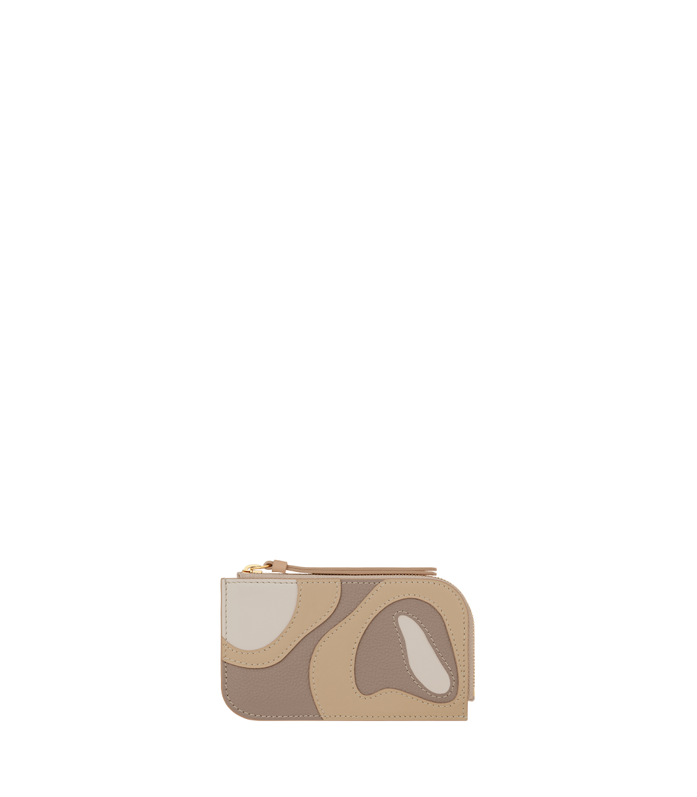 Polene Atla Card Holder Trio Taupe