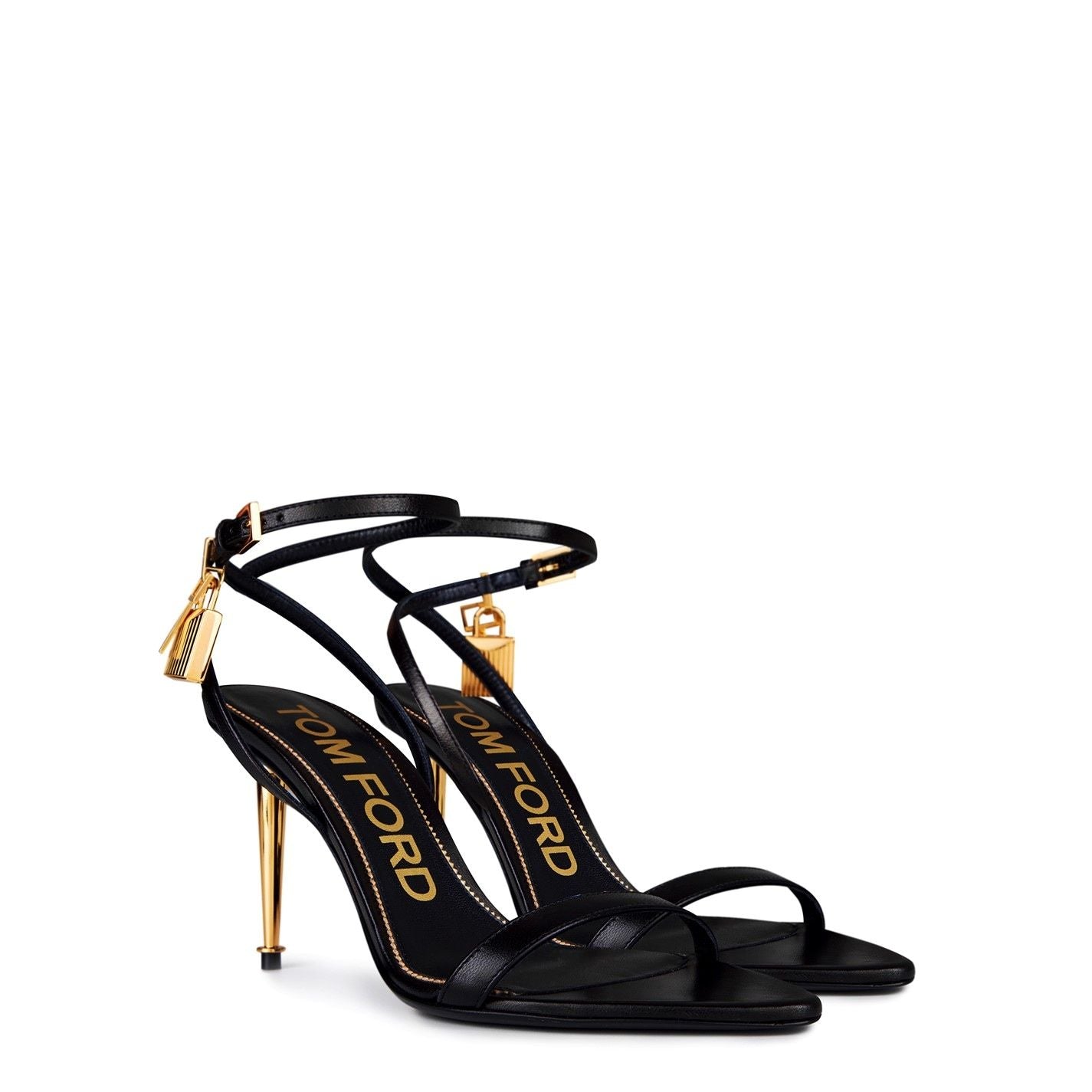  Padlock 85 Heels Black