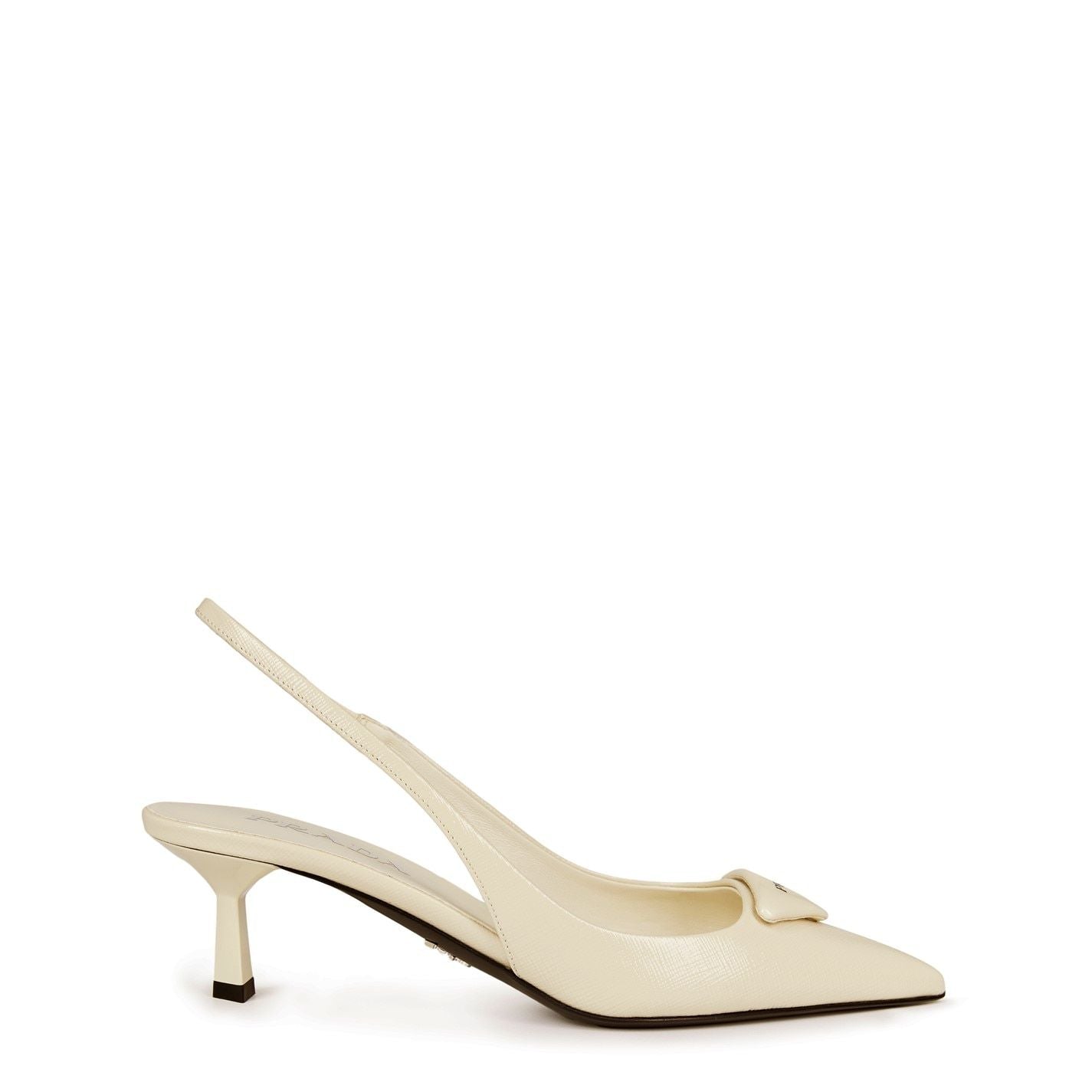  Patent Leather Slingback Pumps Saff Pat Avorio