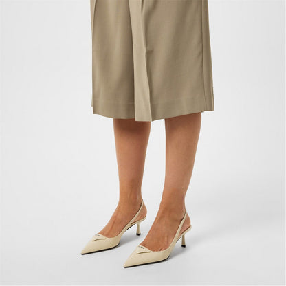  Patent Leather Slingback Pumps Saff Pat Avorio