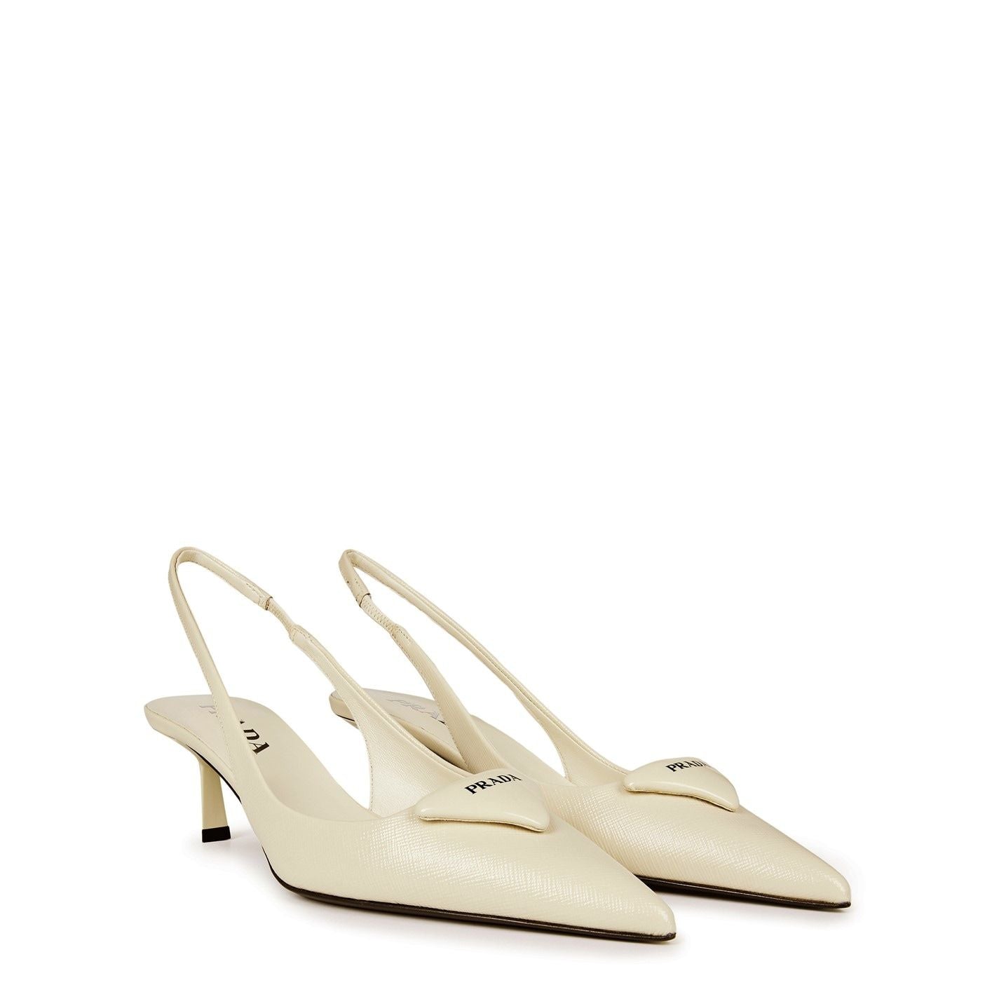  Patent Leather Slingback Pumps Saff Pat Avorio