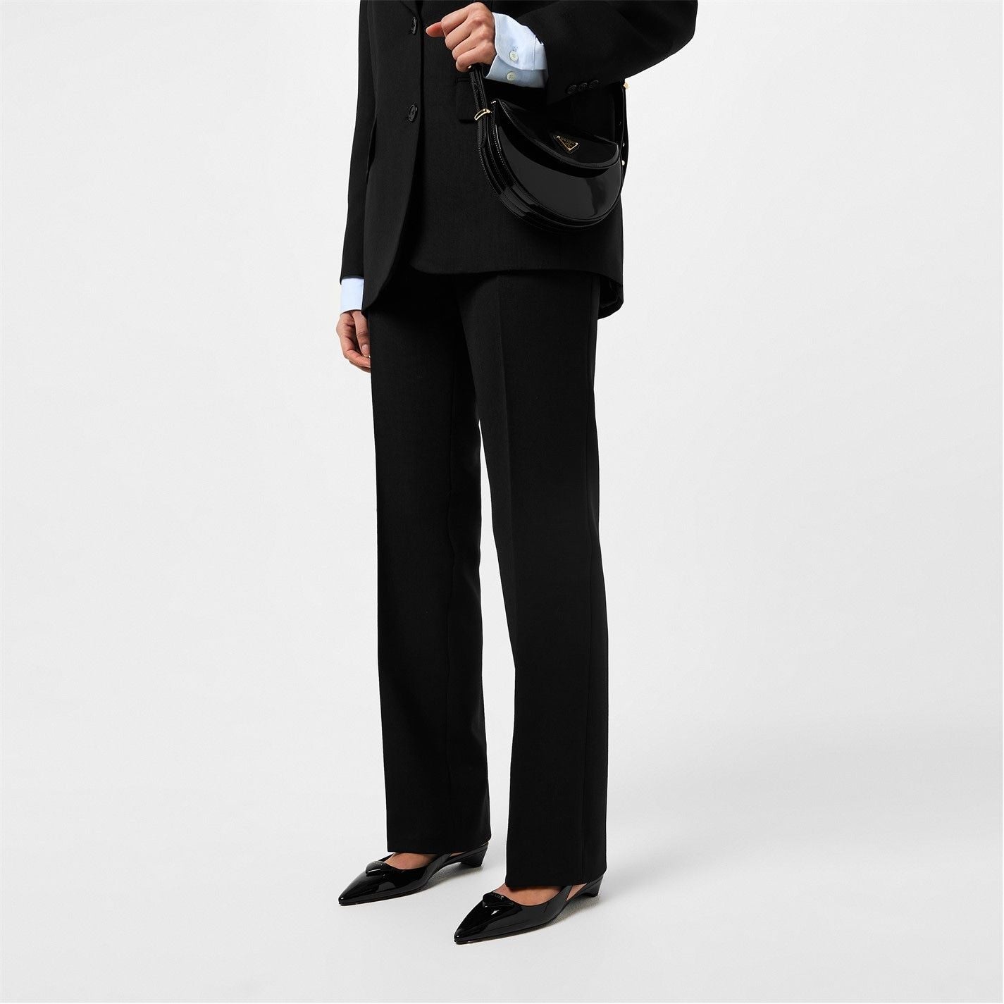  Patent Sling Back Nero