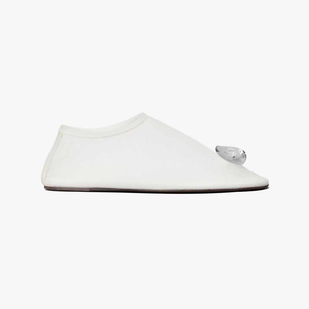 Tory Burch Patos Mesh Flat CLEAR / SILVER