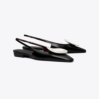 Tory Burch Patos Slingback PERFECT BLACK / SILVER