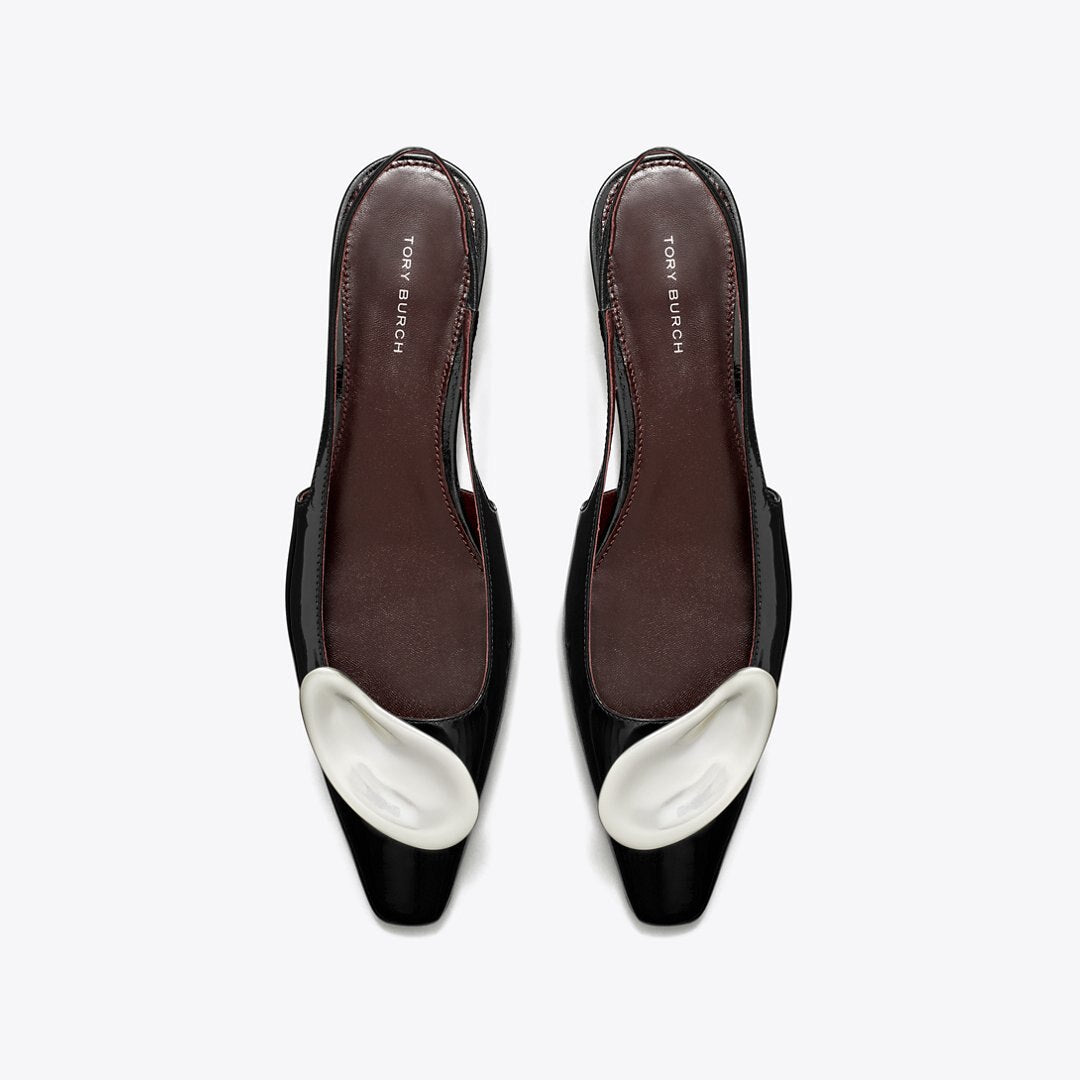 Tory Burch Patos Slingback PERFECT BLACK / SILVER