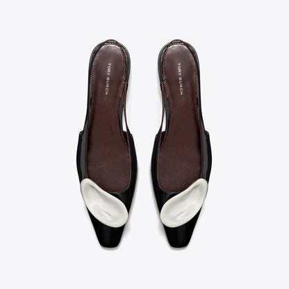 Tory Burch Patos Slingback PERFECT BLACK / SILVER