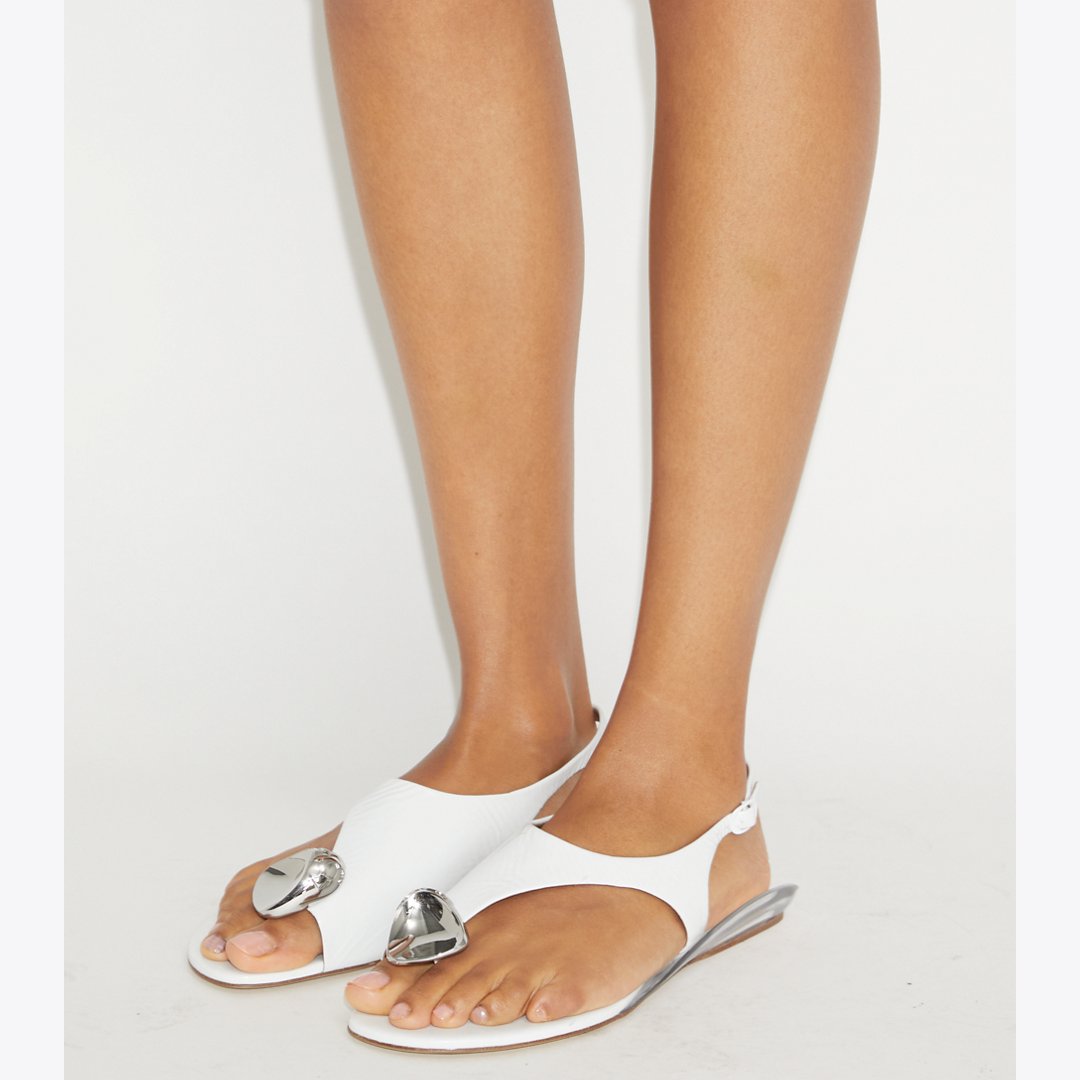 Tory Burch Patos Slingback Sandal BIANCO