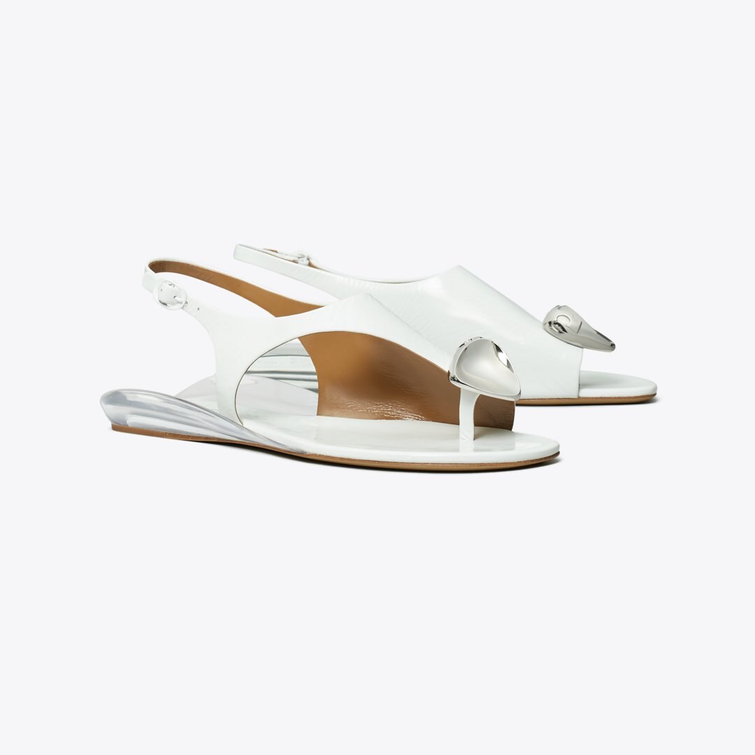 Tory Burch Patos Slingback Sandal BIANCO