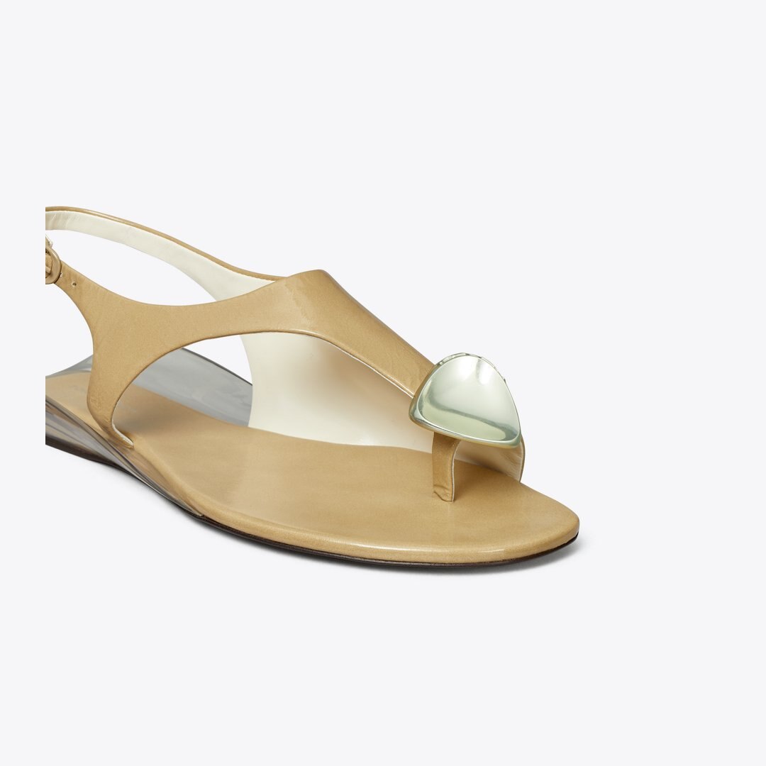 Tory Burch Patos Slingback Sandal CHATEAU GRAY / SILVER