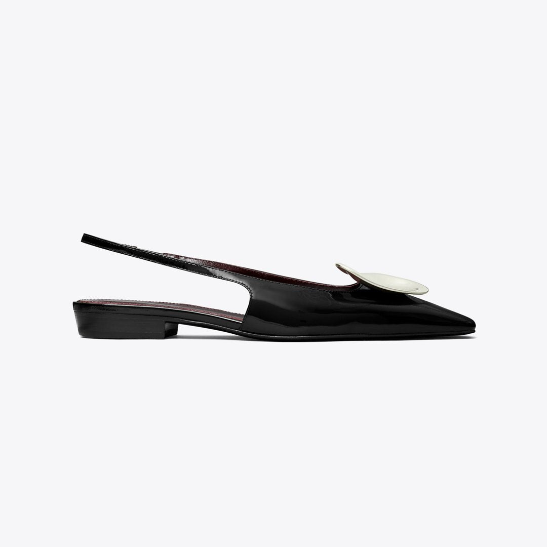 Tory Burch Patos Slingback PERFECT BLACK / SILVER