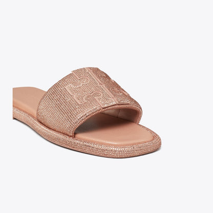 Tory Burch Pav Double T Sport Slide MALVA / LIGHT PEACH