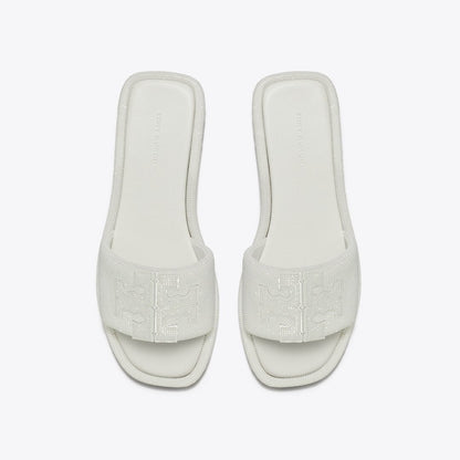 Tory Burch Pav Double T Sport Slide OPTIC WHITE / WHITE