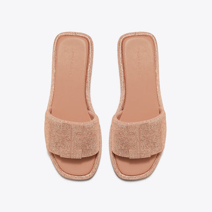 Tory Burch Pav Double T Sport Slide MALVA / LIGHT PEACH
