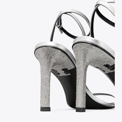 Tory Burch Pav Heeled Sandal SILVER