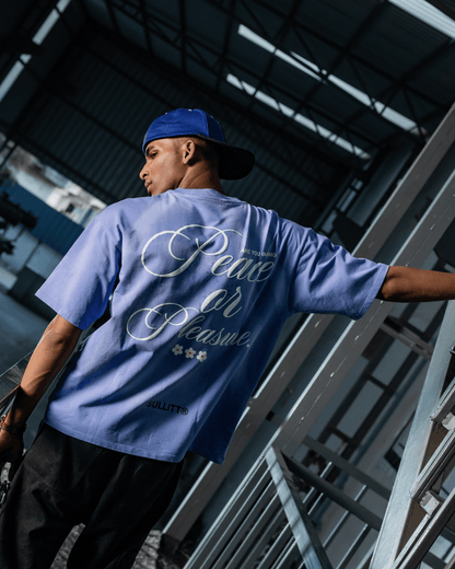 PEACE N PLEASURE BLUE WASH TEE