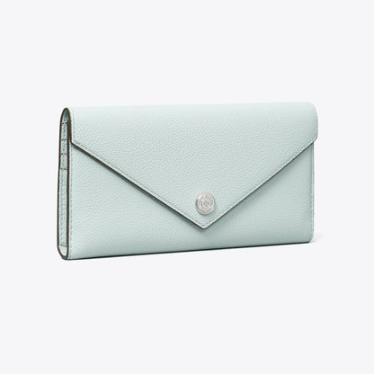 Tory Burch Pebbled Envelope Wallet Sea