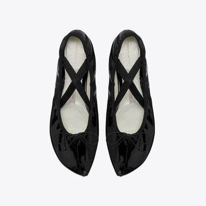 Tory Burch Peep-Toe Mary Jane Ballet PERFECT BLACK