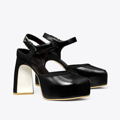 Tory Burch Peep-Toe Platform Sandal PERFECT BLACK