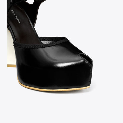 Tory Burch Peep-Toe Platform Sandal PERFECT BLACK