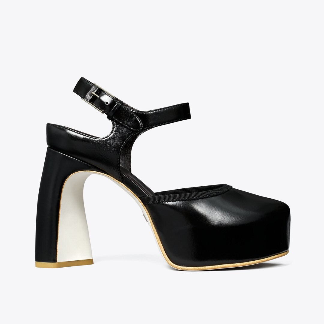 Tory Burch Peep-Toe Platform Sandal PERFECT BLACK