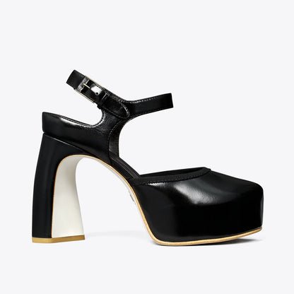 Tory Burch Peep-Toe Platform Sandal PERFECT BLACK