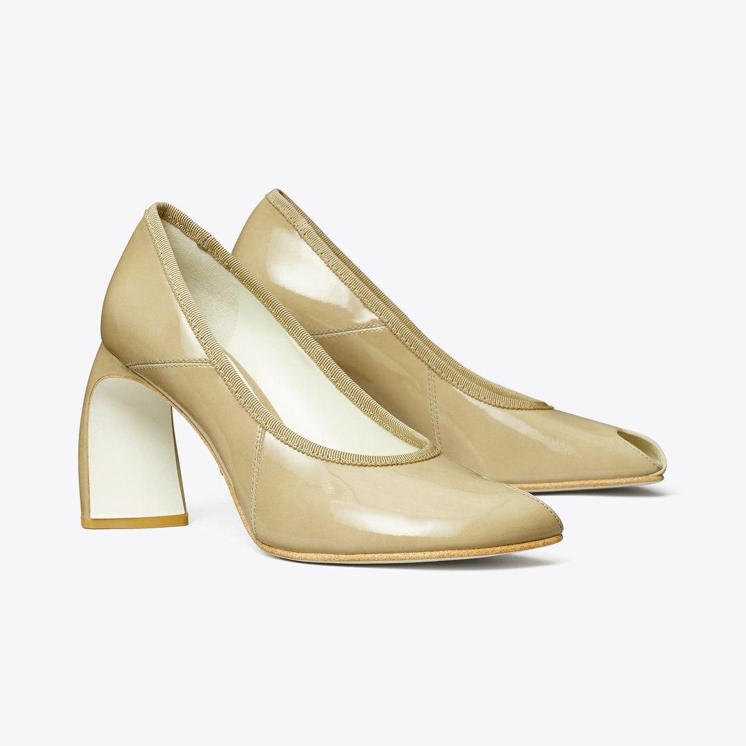 Tory Burch Peep-Toe Pump PALO SANTO