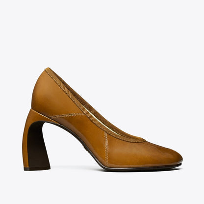 Tory Burch Peep-Toe Pump CARAMEL TAN