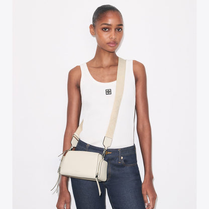 Tory Burch Perry Voyager Crossbody Bag Light Cream