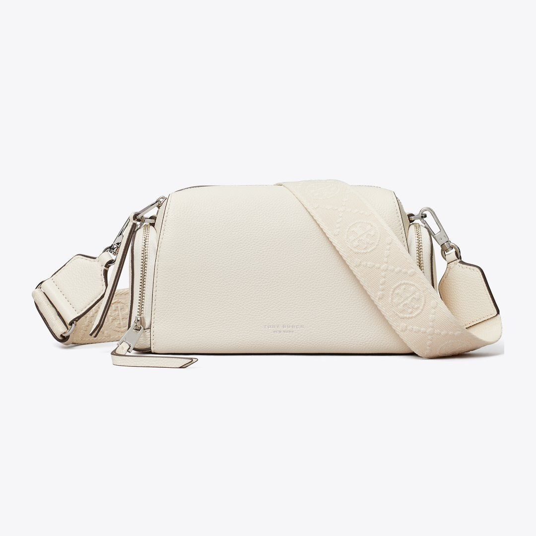 Tory Burch Perry Voyager Crossbody Bag Light Cream