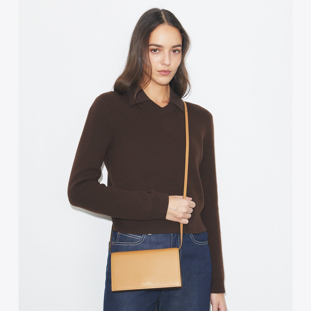 Tory Burch Perry Wallet Crossbody Tiramisu