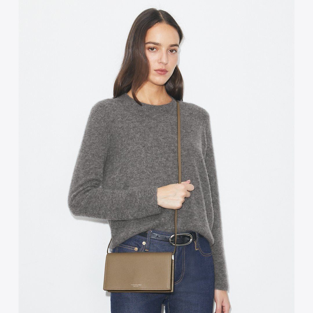 Tory Burch Perry Wallet Crossbody Wild Mushroom