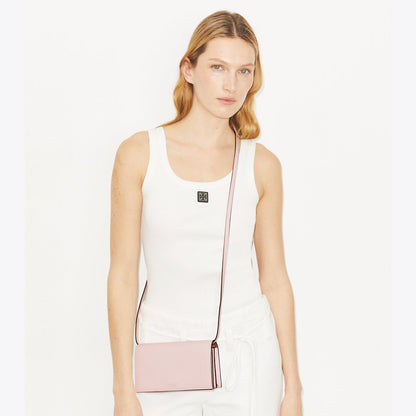 Tory Burch Perry Wallet Crossbody Rose Mist