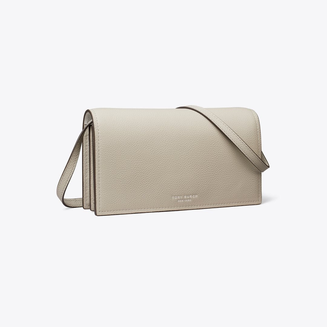 Tory Burch Perry Wallet Crossbody Dove Gray