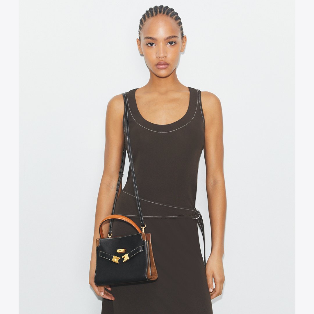 Tory Burch Petite Lee Radziwill Double Bag Black