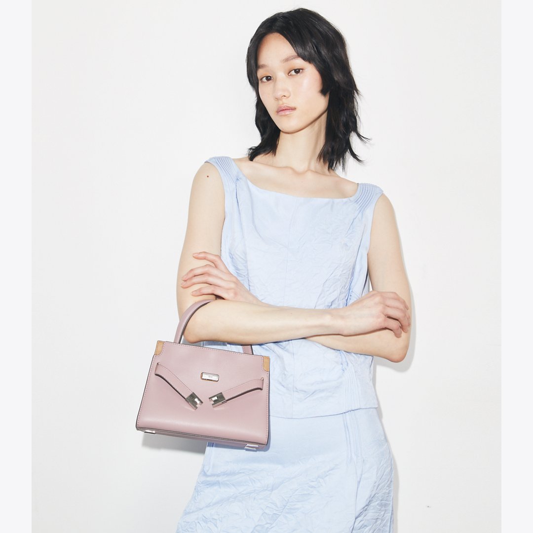 Tory Burch Petite Lee Radziwill Double Bag Light Mauve
