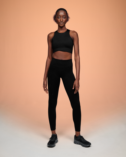 On Race Crop Black | Shadow (Women'S)