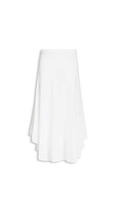 Alaïa Asymmetric Cotton Crepe Skirt