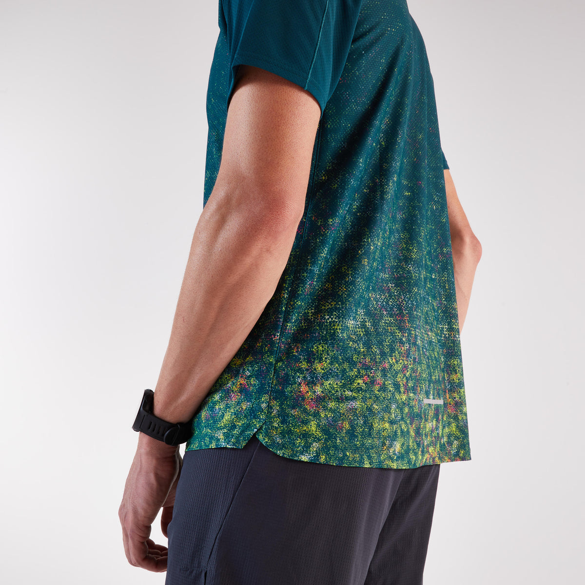 Kiprun Men's Trail Running T-Shirt, Kiprun Run 500 Grey / Black