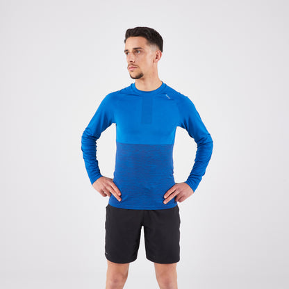 Kiprun Women's Long-Sleeved Seamless Running T-Shirt Kiprun Run 500 - Orange White
