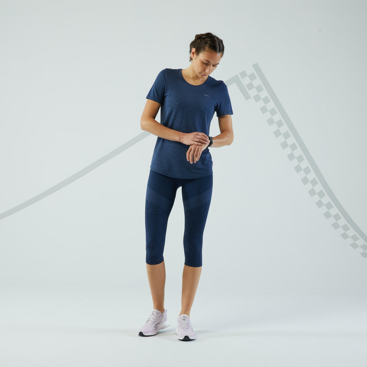 Kiprun Adult Running Waistband - Modular 7 Pockets - Black