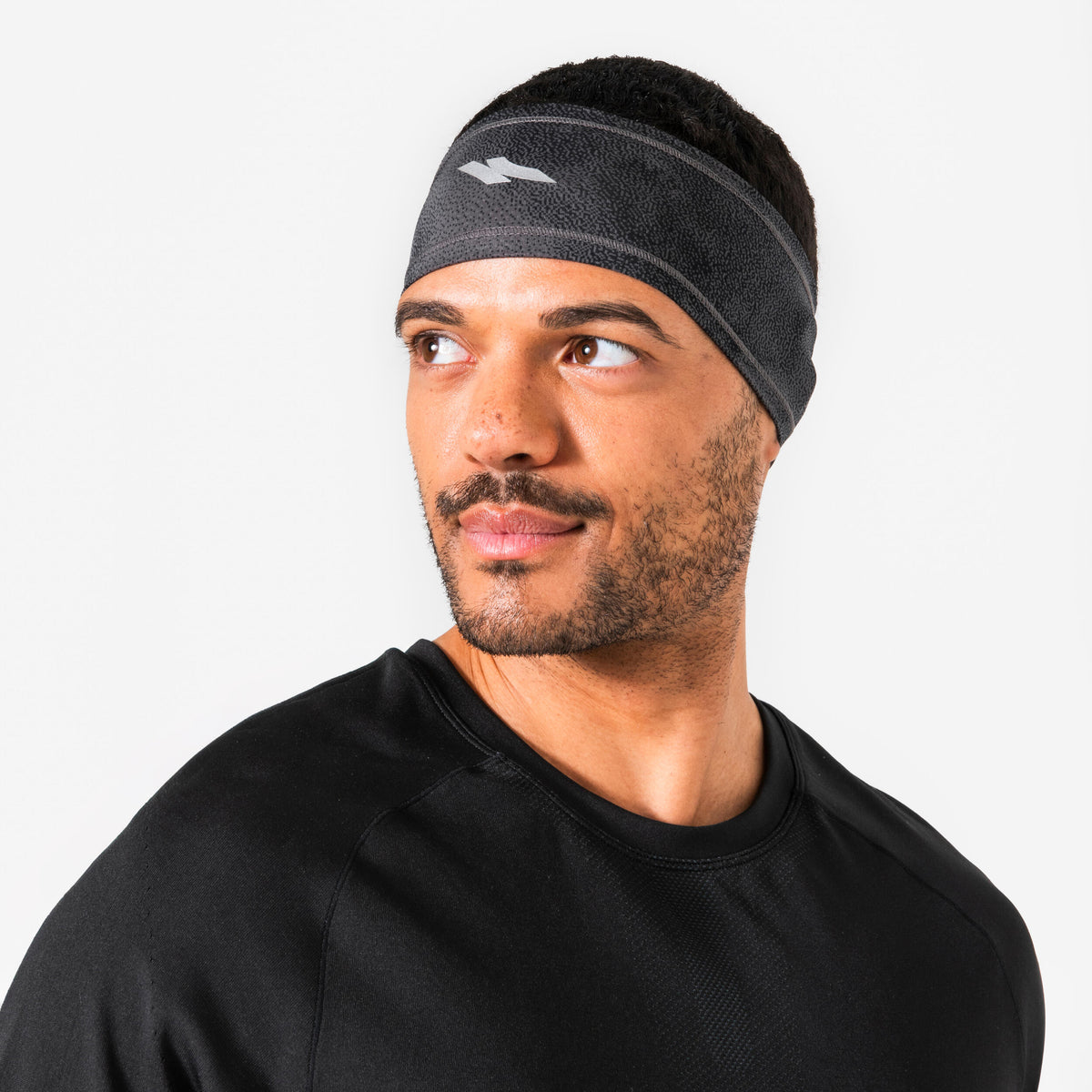 Kiprun Warm+ V2 Adult Warm Running Headband - Smoke Black