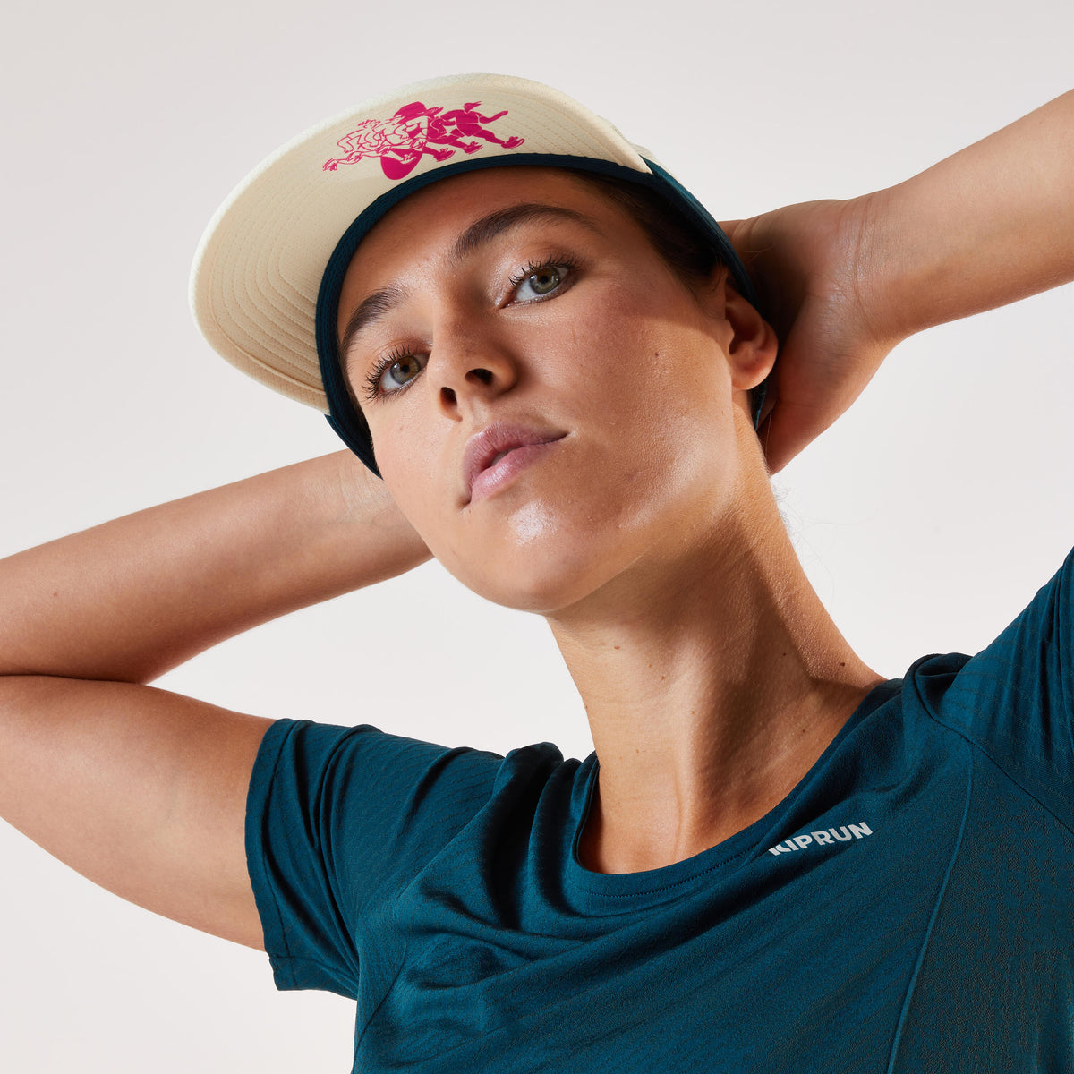 Kiprun Unisex Running Cap, Kiprun - Pink / Yellow