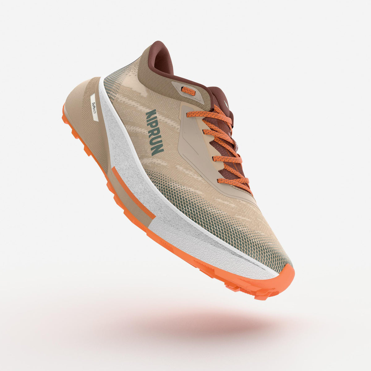 Kiprun Women's Road and Trail Running Shoes: Kiprun Kipcore Gravel Grey and White