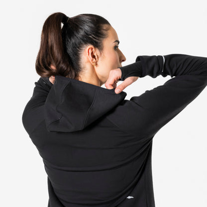 Kiprun Women's 1 / 2 Zip Long-Sleeved Running T-Shirt - Kiprun Run 900 Warm Brown