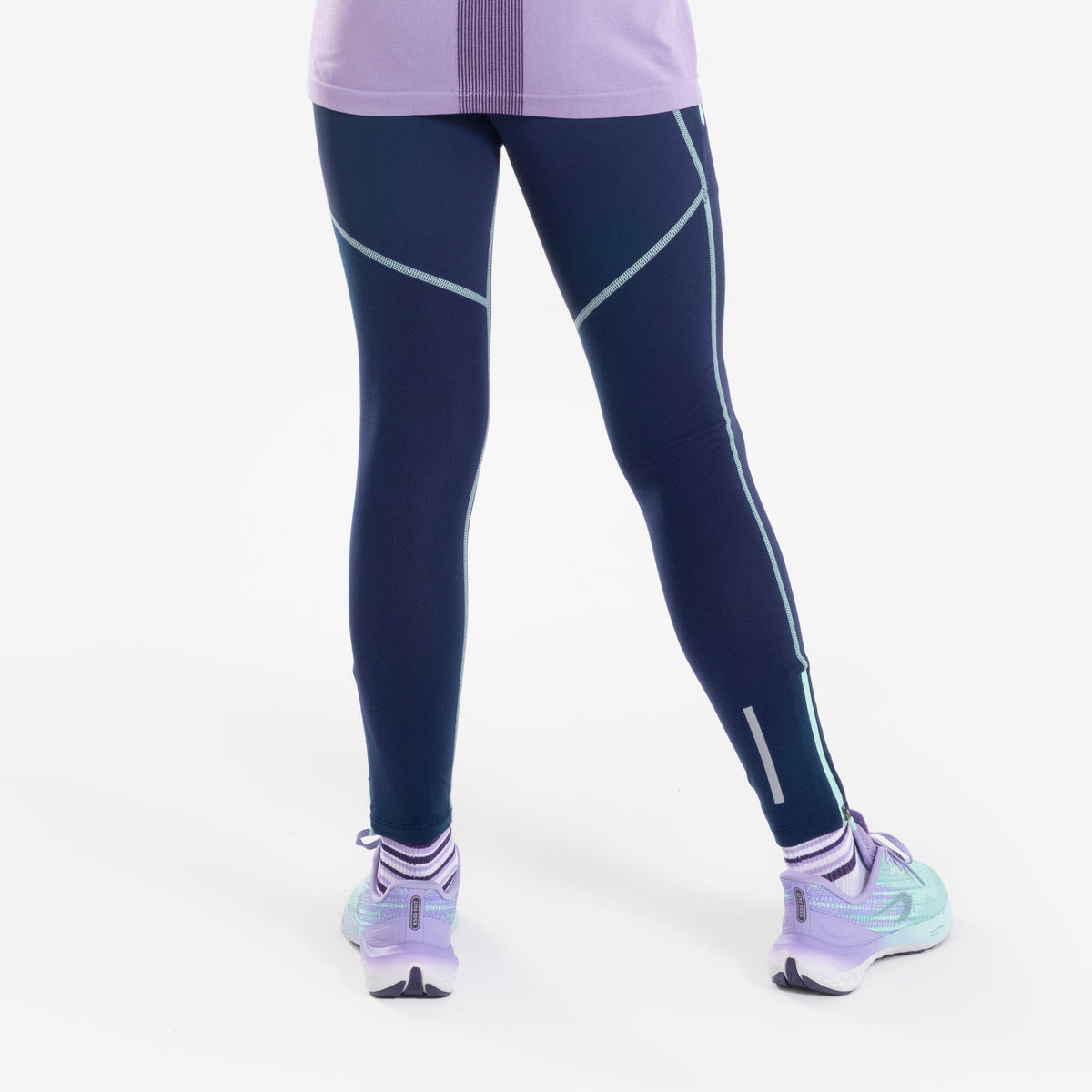 Kiprun Dry+ 900 Kids' Zipped Running Tights - Black