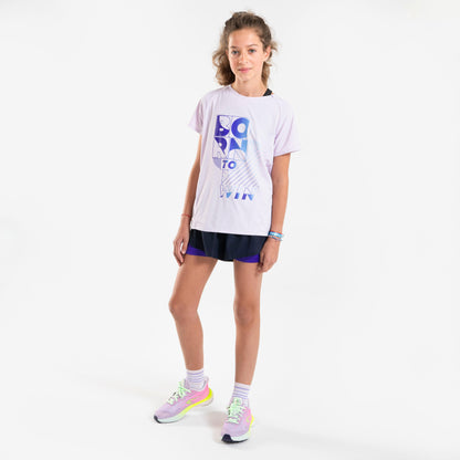Kiprun Run900 Mid-Calf Thick Running Socks - White